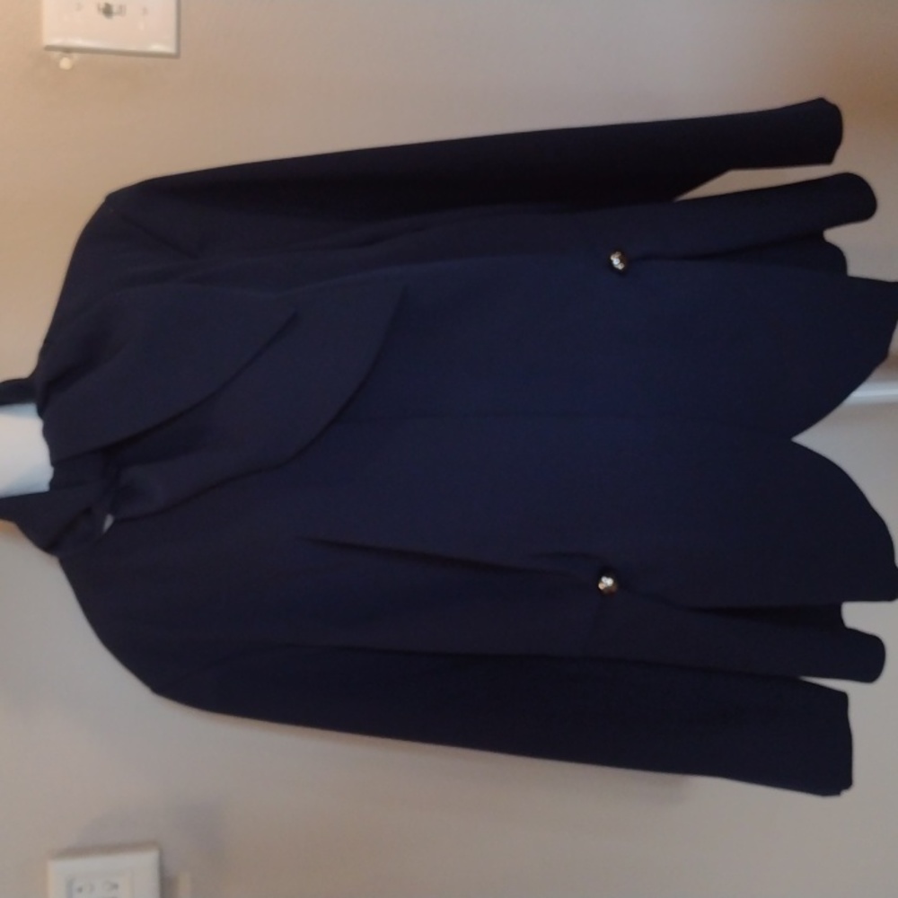 Eloquii Stylish Navy Peplum Blazer Jacket Size 24  Good condition